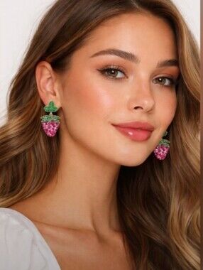 SUGARFIX By BAUBLEBAR- " Berry Tale " Strawberry 🍓 Drop Earrings